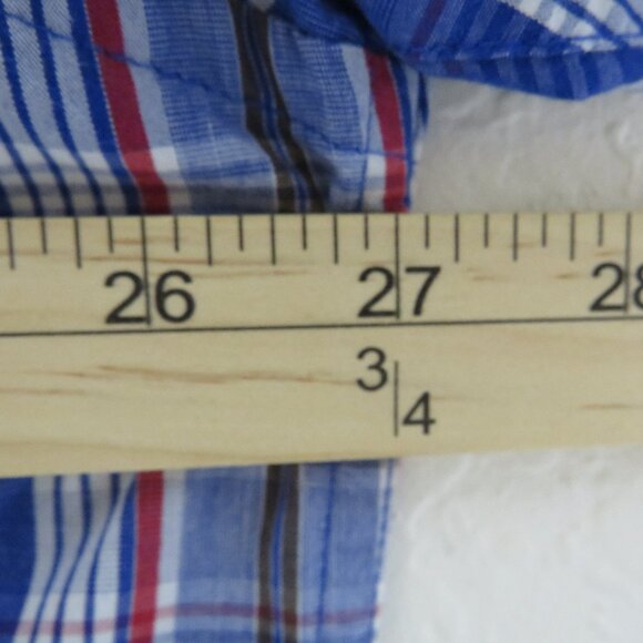 IZOD* Men's Short Sleeve Button Down Curved Hem Chest Pocket Shirt~ Size XL - Picture 8 of 12